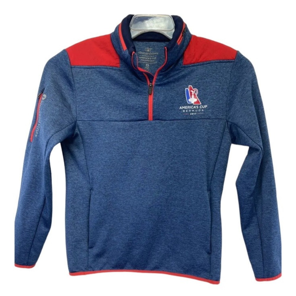 Americas Cup/Vineyard Vines Womens Sz XSmall Hooded 1/4 Zip Pullover 2017 (S3)